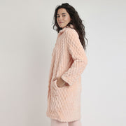 67155-0 - Vestaglia in coral con bottoni super morbida