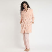 67155-0 - Vestaglia in coral con bottoni super morbida