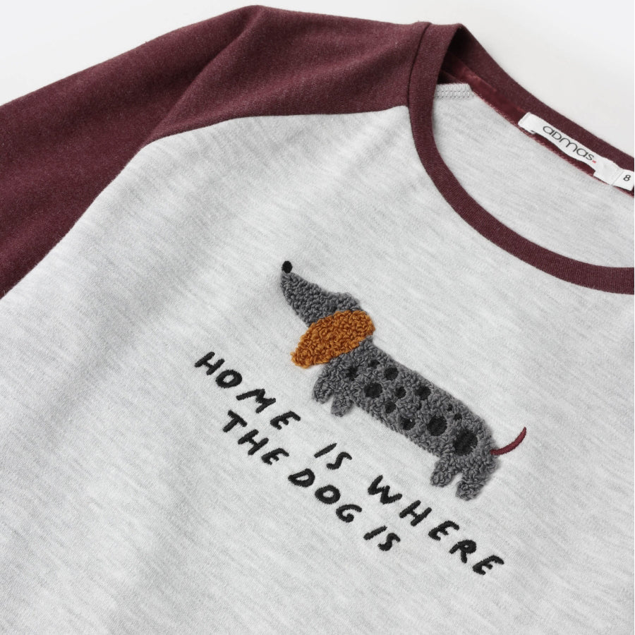 63354-0 - pigiama bimba caldo cotone bassotto con polsini