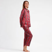Pigiama donna tartan in raso - 60077-0