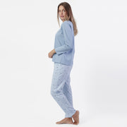 63610-0 - Pigiama donna con pantalone fiocchetti