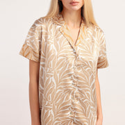 Pigiama Donna mezza manica modello camicia aperto avanti -  64101-0