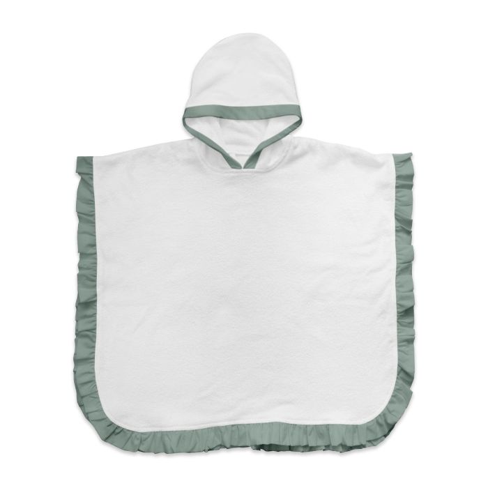 Poncho Versilia - Poncho in spugna con rouche applicata