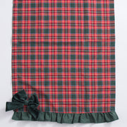 Runner tartan L'Atelier17 con rouche e fiocchetto - Runner Tartan