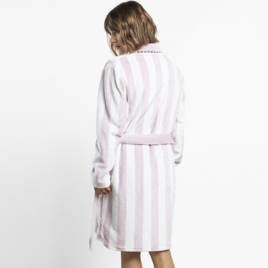 67386-0 - Vestaglia calda a maniche lunghe con righe leggere