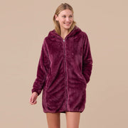 GE3013 - Vestaglia donna in eco pelliccia con simpatiche orecchie