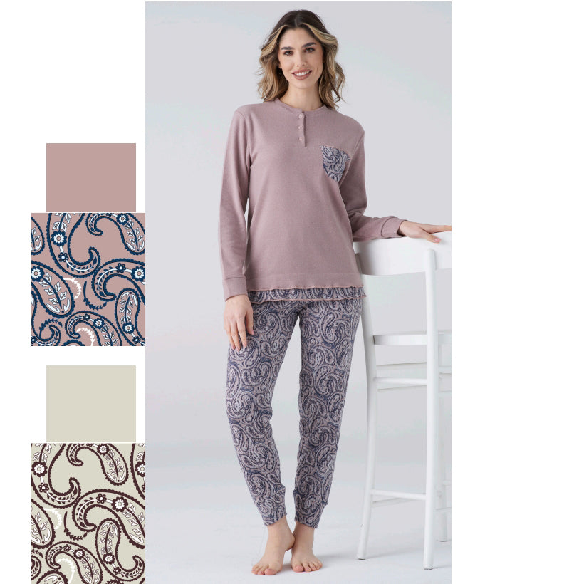 4204L - Pigiama donna punto milano