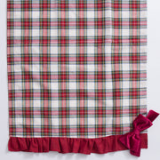 Strofinaccio tartan in cotone 100% con rouche - STROFINACCIO TARTAN