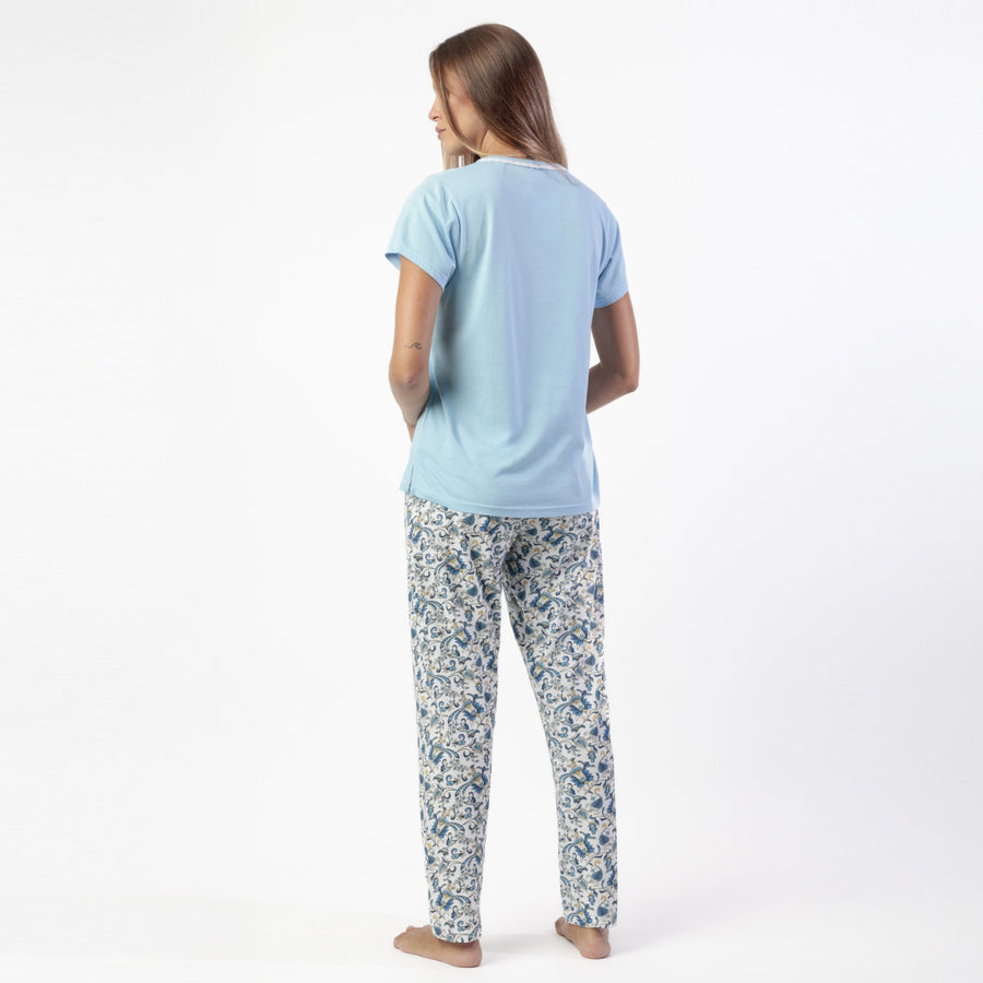 Pigiama donna mezza manica e pantalone lungo - 64042-0