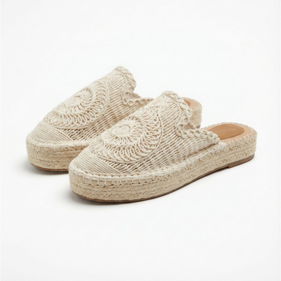 Ciabatta espadrilles chiuse in macramè - 18047-0