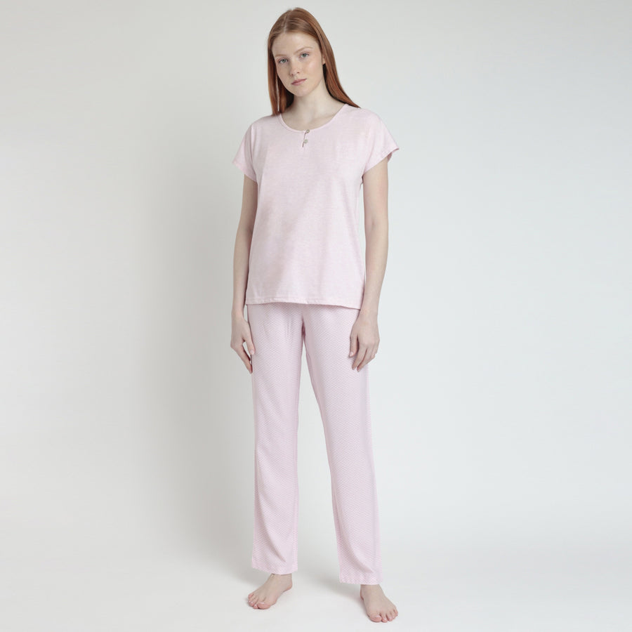 Pigiama manica ad aletta con pantalone pantalone lungo - 63090-0