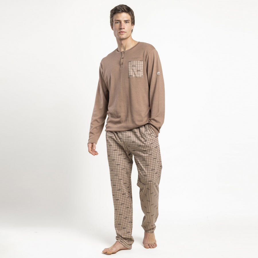 64818-0 - Pigiama caldo cotone serafino