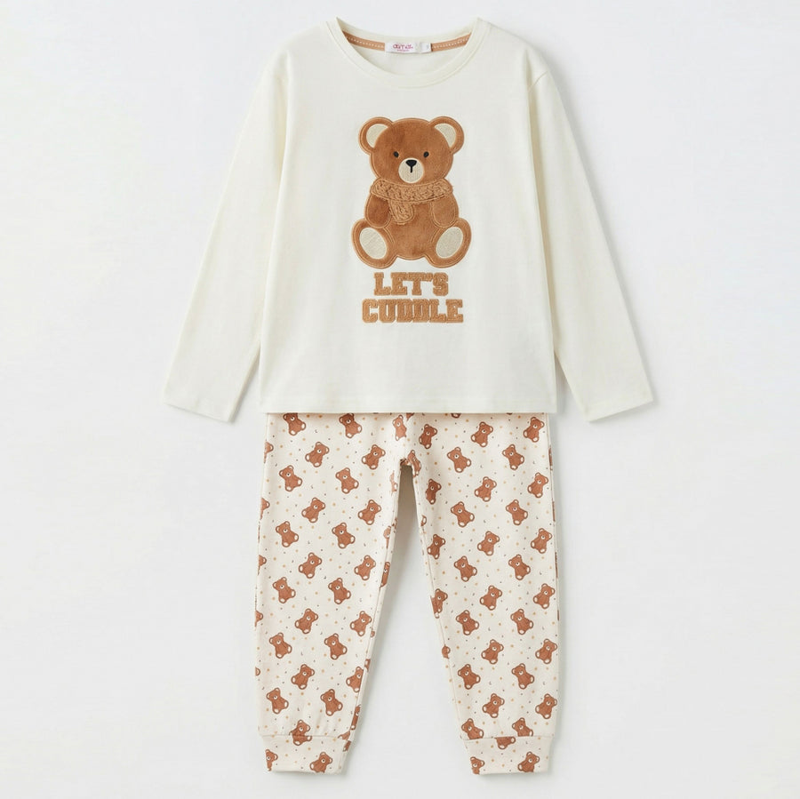 64360-0 - Pigiama a maniche lunghe Bear per bambine