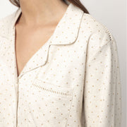 63637-0 - PPigiama aperto avanti con pois