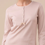 FA9265 - Pigiama donna in caldo cotone con pantalone fantasia e maglia tinta unita