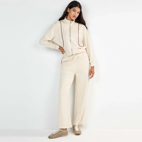 2/70030 - Coordinato donna pantaloni e giacca con zip
