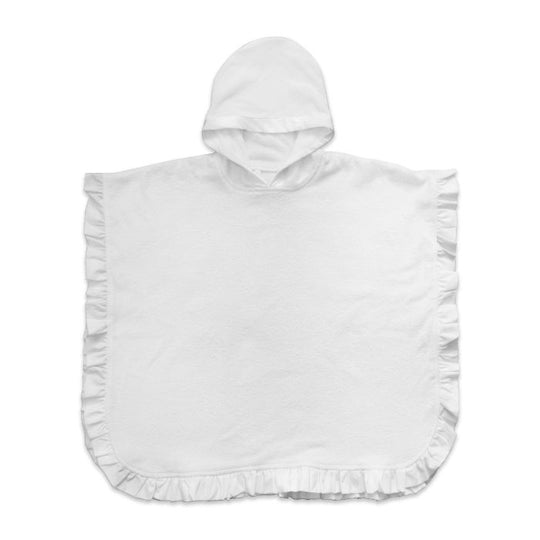 Poncho Versilia - Poncho in spugna con rouche applicata