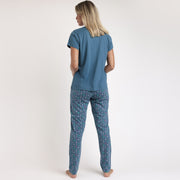 Pigiama donna manica corta con pantalone lungo - 63064-0