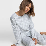 64863-0 - Pigiama classico da donna a maniche lunghe