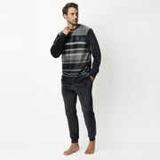 63785-0 - Pigiama uomo in coral girocollo in coral con polsini