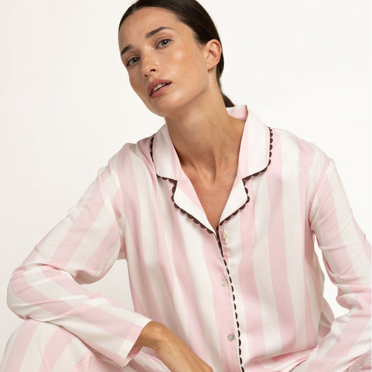 64623-0 -Pigiama da donna classico a maniche lunghe