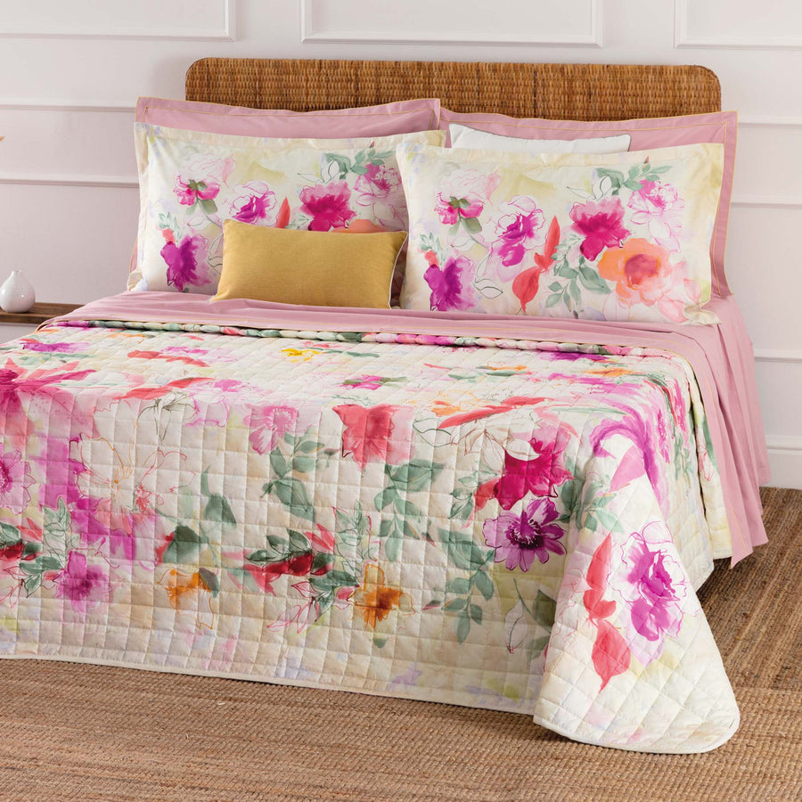 Trapuntino in percalle di cotone - Fleur Quilt