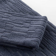 Sorku set 1+1 - Set in spugna jacquard 500gr con disegno a rilievo tinta su tinta