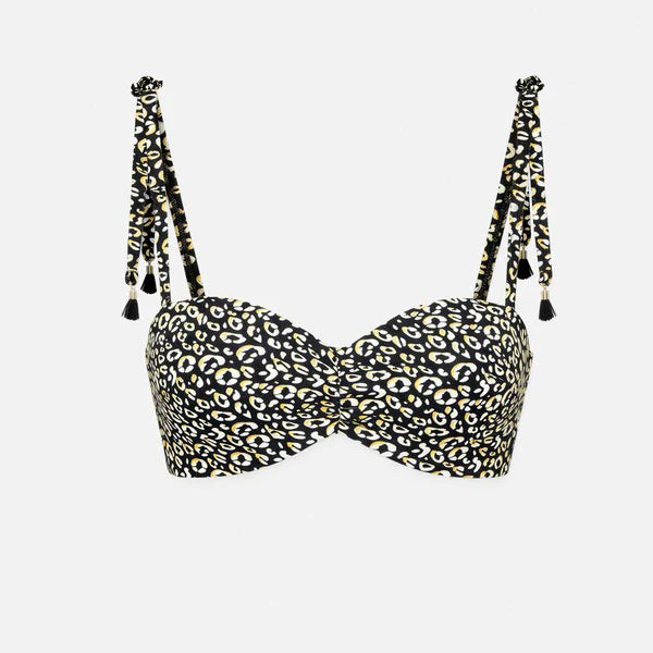 Costume due pezzi con slip vita alta regolabile e reggiseno a fascia - 2/30310