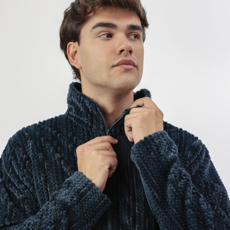 67315-0 - Giacca uomo  in coral con zip