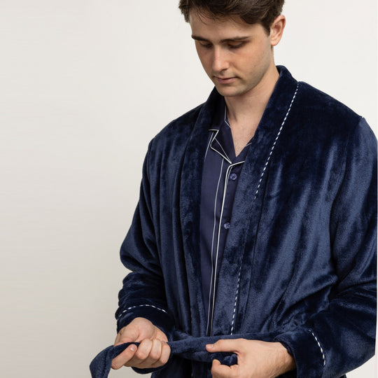 67408-0 - Vestaglia a maniche lunghe in blu navy