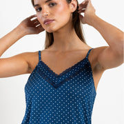 Pigiama Donna in raso spalla modale con pois - 64103-0