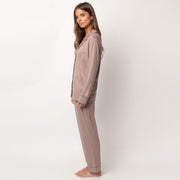 62617-0 - Pigiama in modal aperto avanti con rifiniture in raso