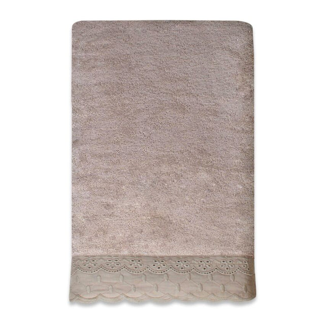 Asciugamani Cloud - Asciugamani in spugna con balza in macramè
