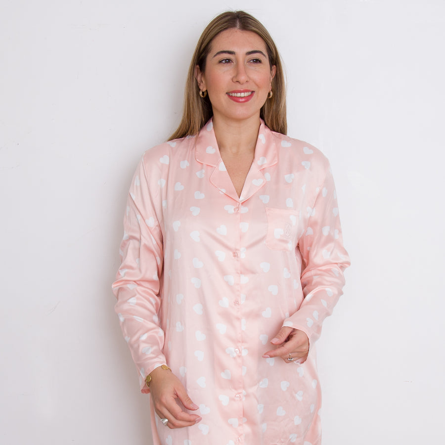 Camicia da notte con cuori - 51595-0