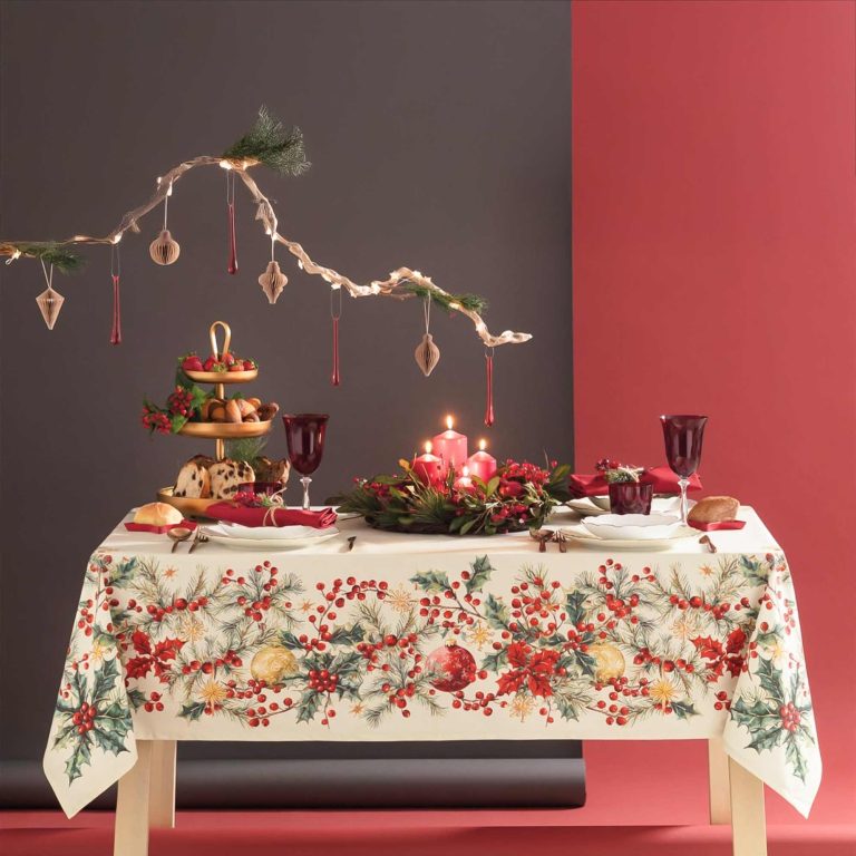 Star light tovaglia - Tovaglia Natalizia Riviera Rettangolare in Cotone Antimacchia