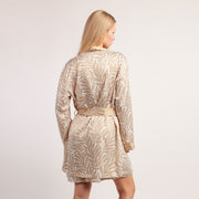 Vestaglia donna sciallata in raso - 67340-0