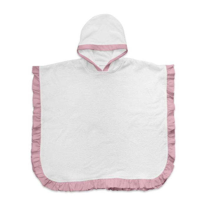 Poncho Versilia - Poncho in spugna con rouche applicata