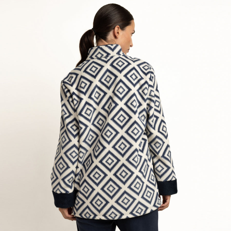 67367-0 - Vestaglia in pile super morbido con zip frontale