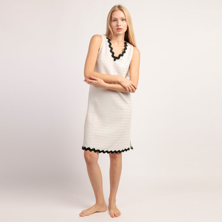 Camicia donna spalla larga tessuto mussola - 61510-0