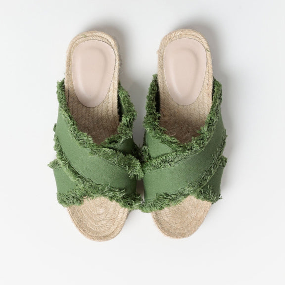 Ciabatta espadrilles a fasce incrociate - 69082-0