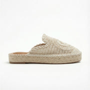 Ciabatta espadrilles chiuse in macramè - 18047-0