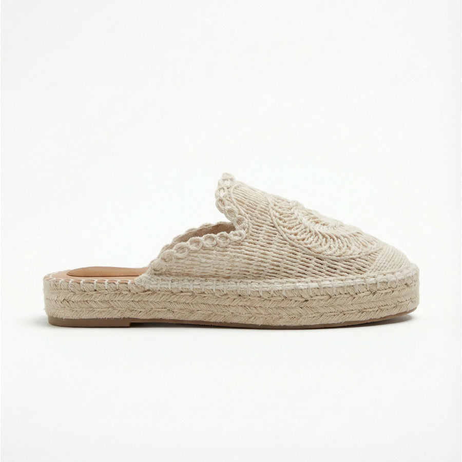 Ciabatta espadrilles chiuse in macramè - 18047-0