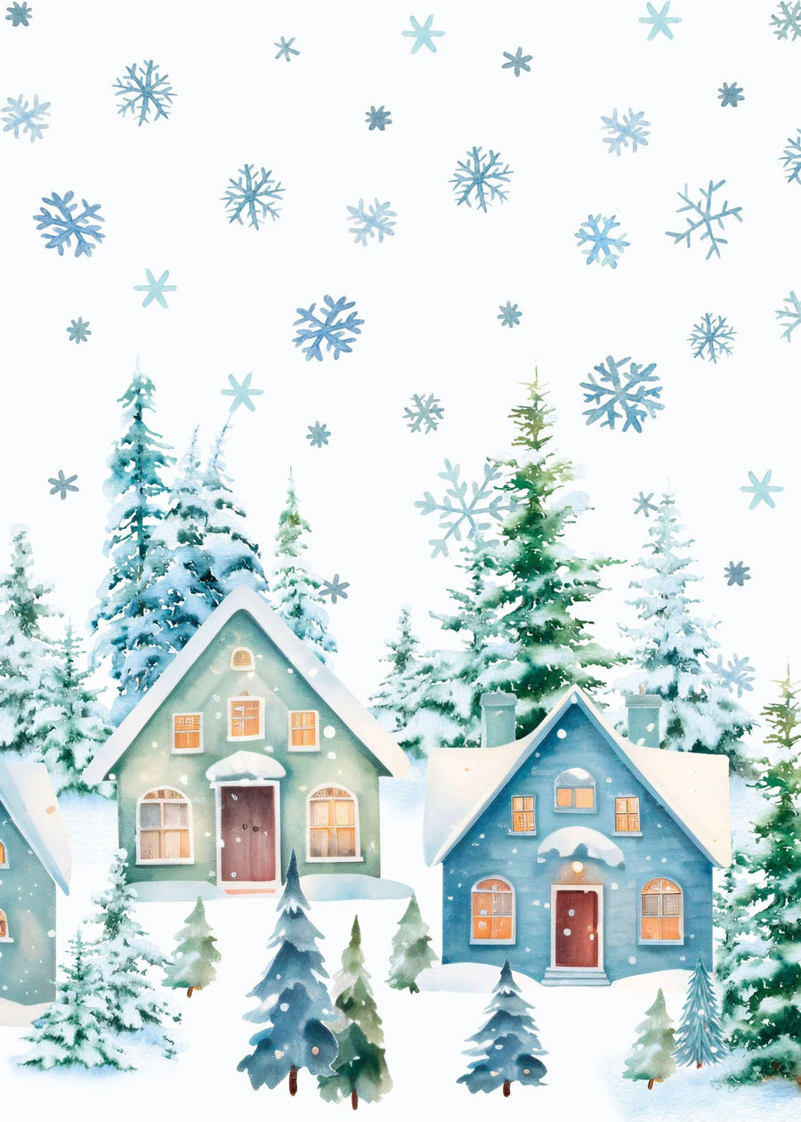 White Christmas strofinacci -  Riviera Set 3 Canovacci Natalizi In Cotone Stampato White christmas