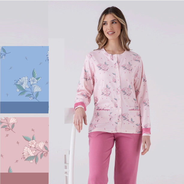 4102L - Pigiama donna aperto avanti