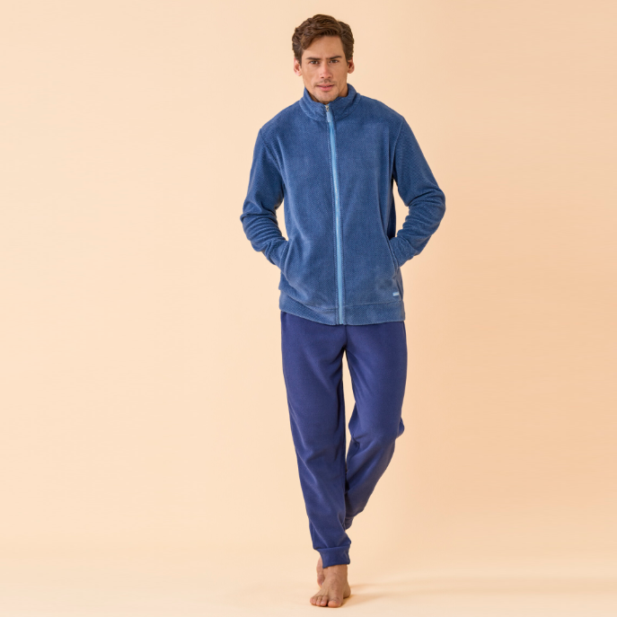 FC3378AB - Vestaglia corta uomo micropile