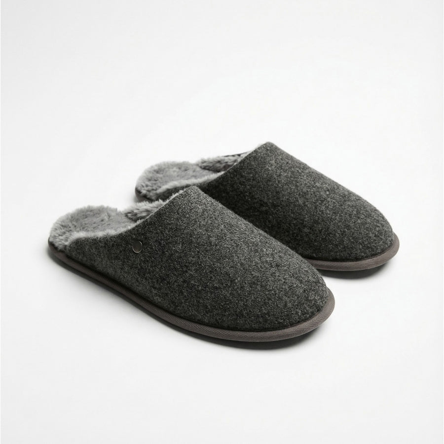 69225-0 - Pantofole da uomo classiche in pelliccia sintetica ADMAS