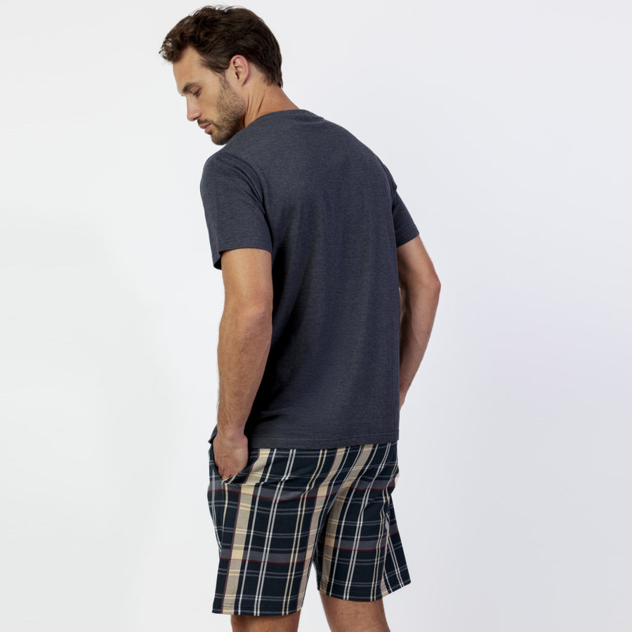 Pigiama uomo mezza manica con pantalone corto - 64784-0