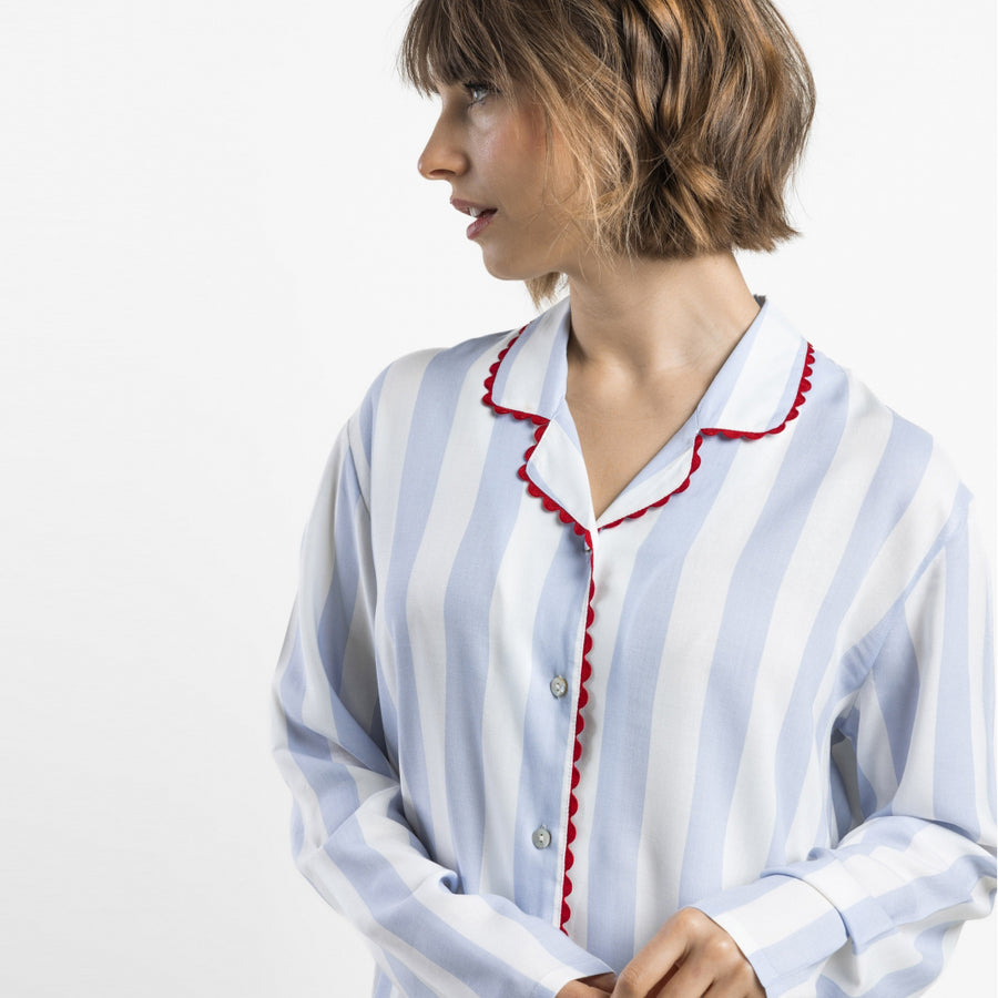 64623-0 -Pigiama da donna classico a maniche lunghe