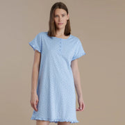Camicia da notte mezza manica serafino - LA3356AB
