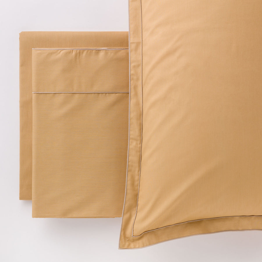 Milo Completo Letto In Madapolam di cotone con bourdon a contrasto